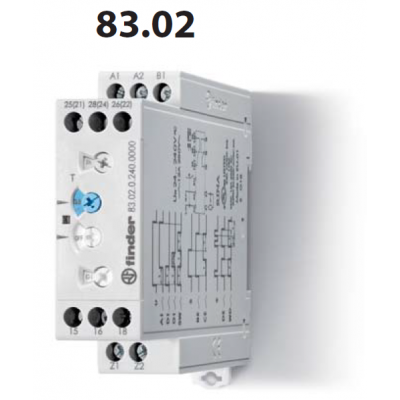 Time relay, MF, 2P/12A, univ.nap., 50ms-10d 83.02.0.240.0000