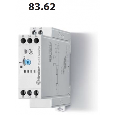 Time relay, ZN without pn, 2P/8A, univ.nap, 50ms-180s 83.62.0.240.0000