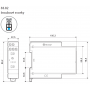 Time relay, HT, 2Z/16A, univ.nap., 50ms-10d 83.82.0.240.0000