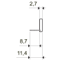 Connecting strip, 22, 1P, 6 positions 022.26