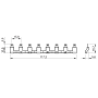 Connecting rail, 48, 8 sockets 097.58