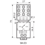 Socket, DIN, 55/85/99.02, 3P 94.03