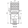 Socket, DIN, 55/85/99.02, 2P/4P 94.04