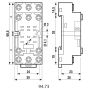 Socket, DIN, 55/85/99.01, 3P 94.73