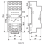 Socket, DIN, 55/85/99.01, 2P/4P 94.74