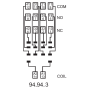 Socket, DIN, 55/85/99.80, 2P/4P 94.94.3