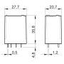 Industrial miniature relay, PS, 2P/10A, 24V DC 55.12.9.024.0000