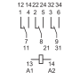 Industrial miniature relay, PS, 3P/10A, 24V DC 55.13.9.024.0000