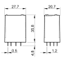 Industrial miniature relay, PS, 4P/7A, 230V AC 55.14.8.230.0000