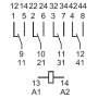 Industrial miniature relay, PS, 4P/7A, 24V DC 55.14.9.024.0000