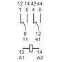 Industrial miniature relay, DIN, 2P/10A, 24V AC, MA_MI 55.32.8.024.0040