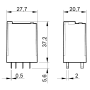 Relé priemyselné miniatúrne, DIN, 2P/10A, 24V AC, MA_MI 55.32.8.024.0040