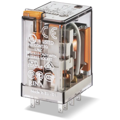 Industrial miniature relay, DIN, 2P/10A, 24V AC, MA_LED 55.32.8.024.0050