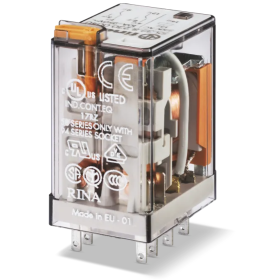 Industrial miniature relay, DIN, 2P/10A, 24V AC, MA_MI_LED 55.32.8.024.0054