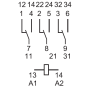 Industrial miniature relay, DIN, 3P/10A, 24V DC, MA, Au 55.33.9.024.5010