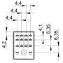 Industrial miniature relay, DIN, 4P/7A, 12V AC, MA_MI 55.34.8.012.0040