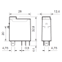 Relé průmyslové miniaturní, DIN, 1P/16A, 24V AC, MA_MI 46.61.8.024.0040