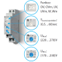 1-phase voltage relay, 1P10A, UV, OV, W 70.11.8.230.2022