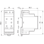 3-phase relay, 2P/8A, with control N 70.42.8.400.2032