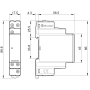 3-phase voltage relay, 1P/6A, sl., ext. 70.61.8.400.0000