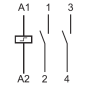 Impulse operated switch, 2Z/16A, 24V AC 20.22.8.024.4000