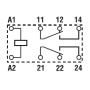 Relé DIL, PS, 2P/1,25 A, 24 V DC, citl. 30.22.7.024.0010