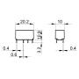 Relay DIL, PS, 2P/1.25A, 24V DC, sensor 30.22.7.024.0010