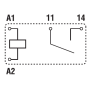 Relé miiaturní, PS, 1Z/6A, 12V DC, AgSnO2 32.21.7.012.4300