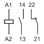 Relay with forced contacts, DIN, 1Z+1R 6A, 230V AC, BS, Au 7S.12.8.230.5110