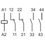 Relay with forced contacts, DIN, 2Z+2R 6A, 230V AC, BS, AgSnO2 7S.14.8.230.4220