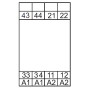 Relay with forced contacts, DIN, 2Z+2R 6A, 230V AC, BS, AgSnO2 7S.14.8.230.4220