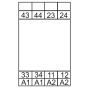 Relay with forced contacts, DIN, 3Z+1R 6A, 230V AC, BS, AgSnO2 7S.14.8.230.4310