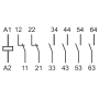 Relay with forced contacts, DIN, 4Z+2R 6A, 230V AC, Au, BS 7S.16.8.230.5420