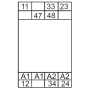 Relay with forced contacts, DIN, 2Z+1R+1AUX 6A, 24V DC, BS, SIL3 7S.43.9.024.0211