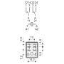 Miniature power relay, DIN, 2P/12A, 24V AC, MA_MI 56.32.8.024.0040