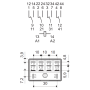 Miniature power relay, DIN, 4P/12A, 24V AC, MA, MI 56.34.8.024.0040