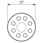 Socket, PS, 60.12, 8 pin 90.14