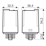 Industrial relay, DIN, 3P/10A, 24V DC, MA_LED_OD 60.13.9.024.0070