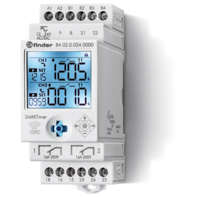 Časové relé, MF, 2P/16A, 12-24V AC/DC, NFC 84.02.0.024.0000