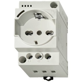 DIN rail socket with SCHUKO LED