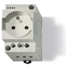 DIN rail socket without LED