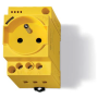 DIN-rail socket with LED