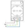 DIN rail socket without SCHUKO LED