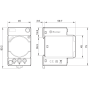 DIN rail socket with SCHUKO LED