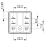 Power relay, FA187, 2P/16A, 24V DC, with extinguishing magnet. 62.32.9.024.4800