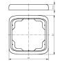 Frame for wiring devices, single, multiple variants