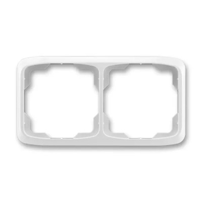 Frame for wiring devices, double horizontal, multiple variants