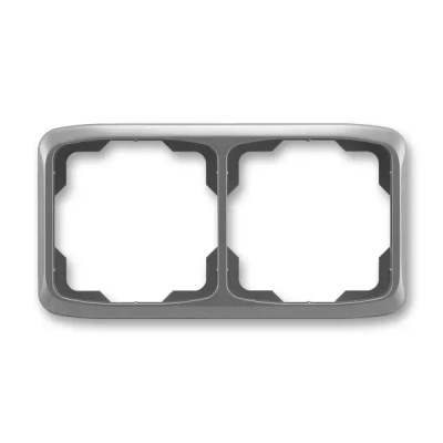 Frame for wiring devices, double horizontal, multiple variants