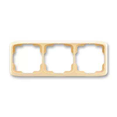 Frame for wiring devices, triple horizontal, multiple variants