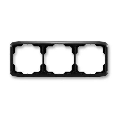 Frame for wiring devices, triple horizontal, multiple variants